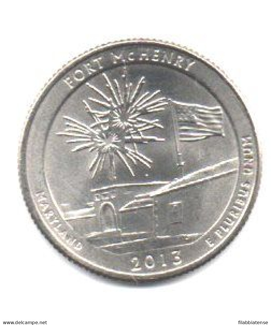 2013 - Stati Uniti 25 Cents - Quarter Fort McHenry   D     ------ - 2010-...: National Parks