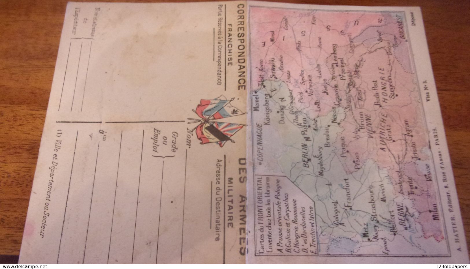 WWI CARTE FRANCHISE MILITAIRE DOUBLE VOSGES ALSACE  CARTE DU FRONT - Autres & Non Classés