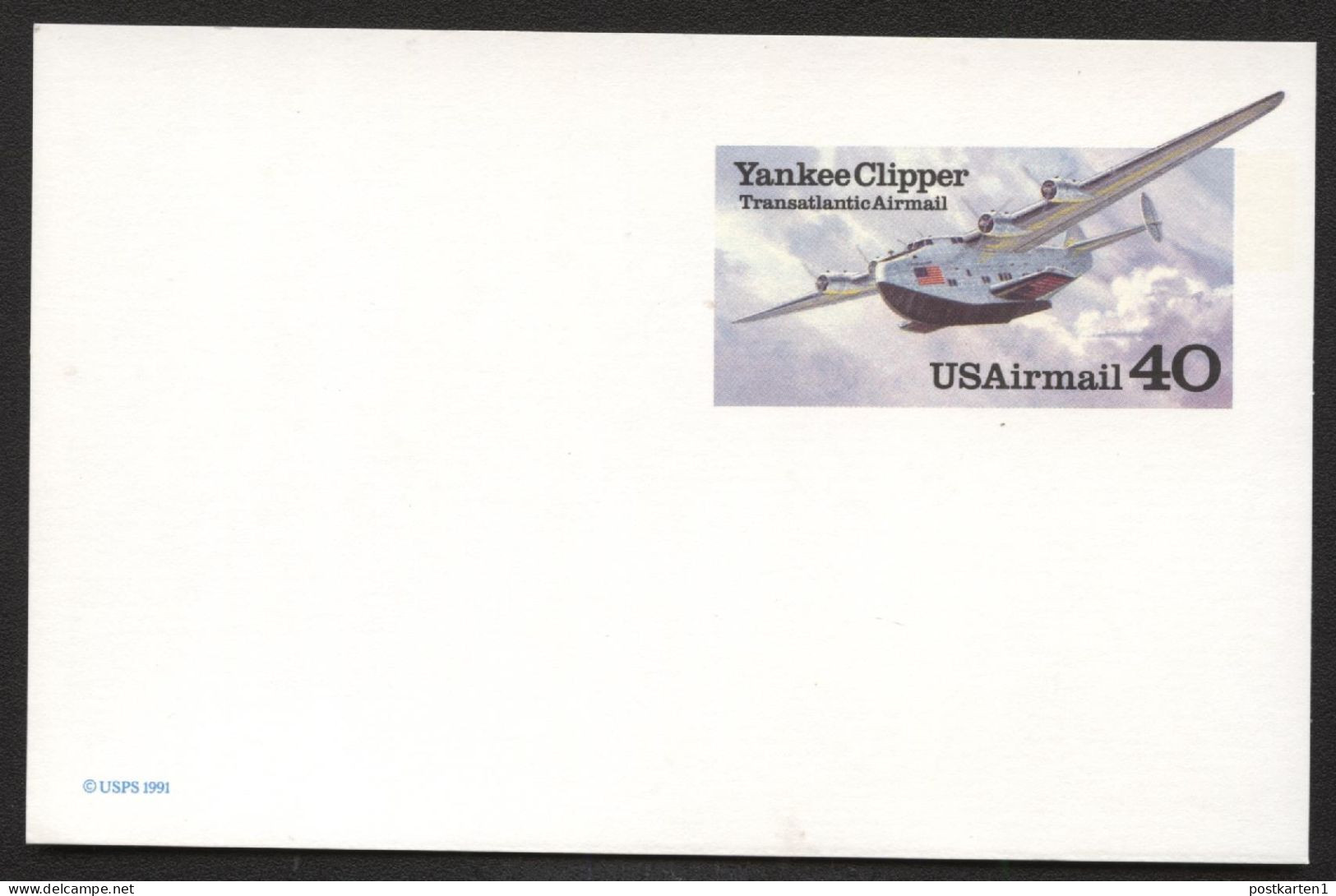 UXC25 Air Mail Postal Card YANKEE CLIPPER Mint 1991 - 1981-00