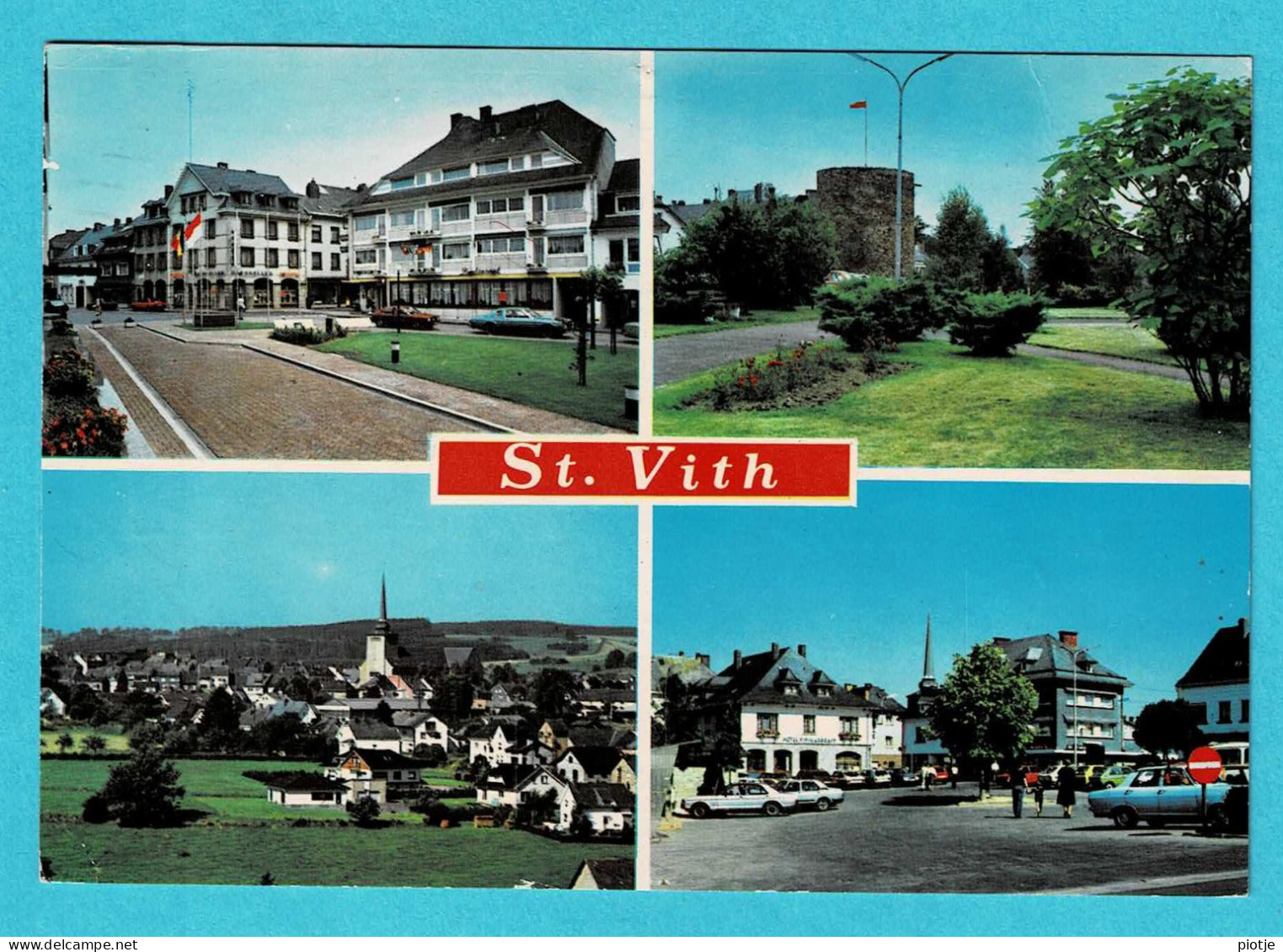 * Saint Vith (Liège - La Wallonie) * (Verlag Lander Eupen, Nr 1387) Bonjour De Saint Vith, Oldtimer, église, Parc - Sankt Vith