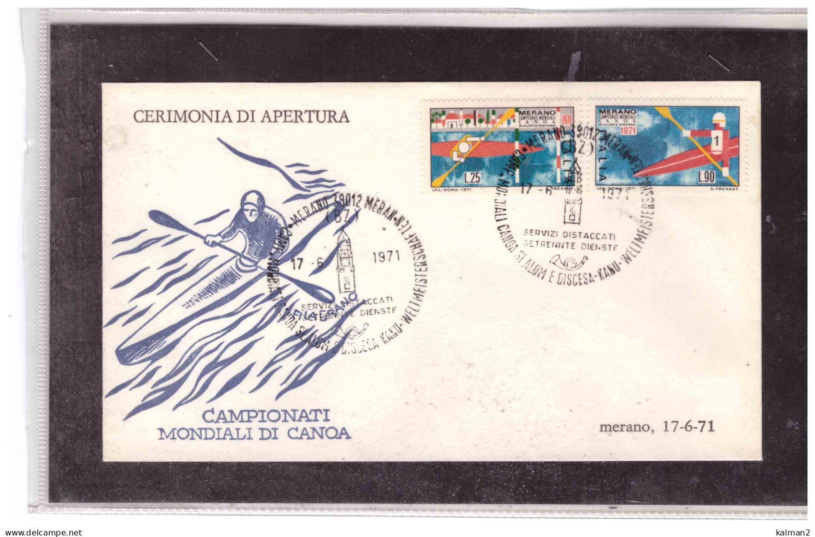 TEM18032  -  MERANO  17.6.1971   / CERIMONIA DI APERTURA  CAMPIONATI MONDIALI DI CANOA - Canoa