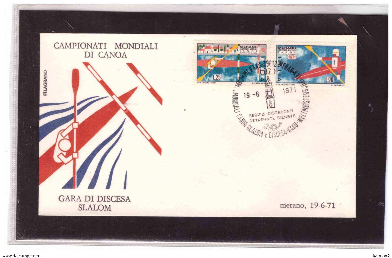 TEM18033  -  MERANO  19.6.1971   /   GARA DI DISCESA SLALOM   CAMPIONATI MONDIALI DI CANOA - Canoa