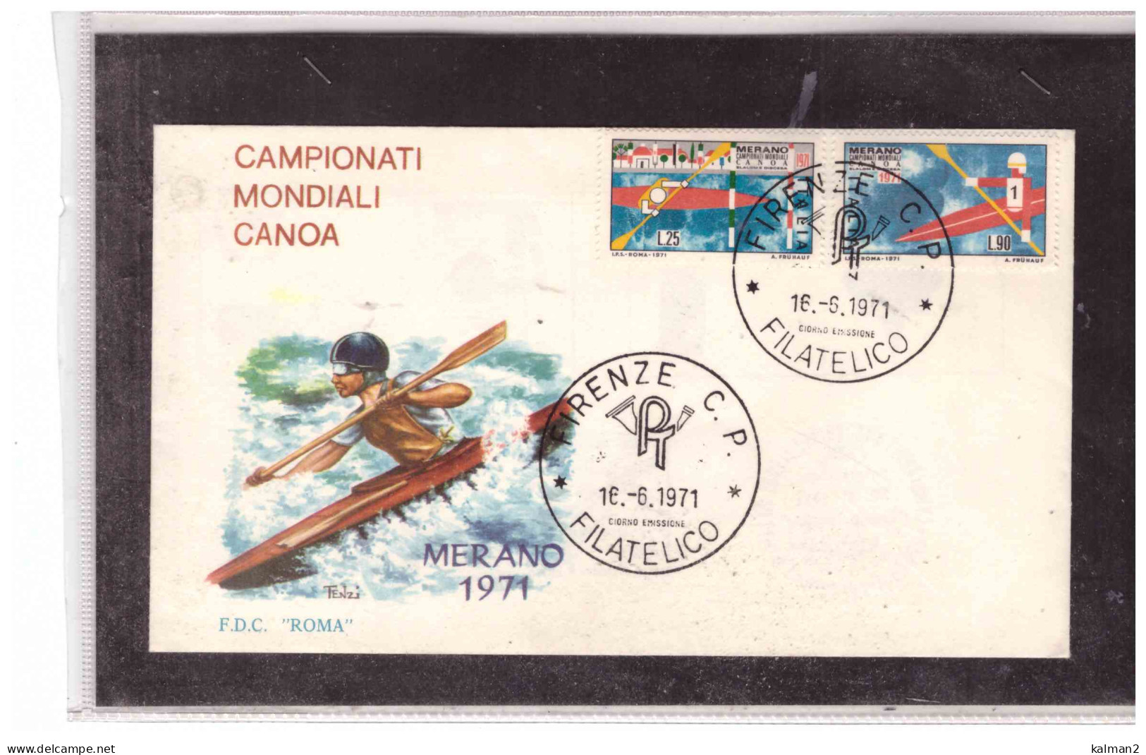 TEM18034  -  MERANO  16.6.1971   /   FDC   CAMPIONATI MONDIALI DI CANOA - Canoa