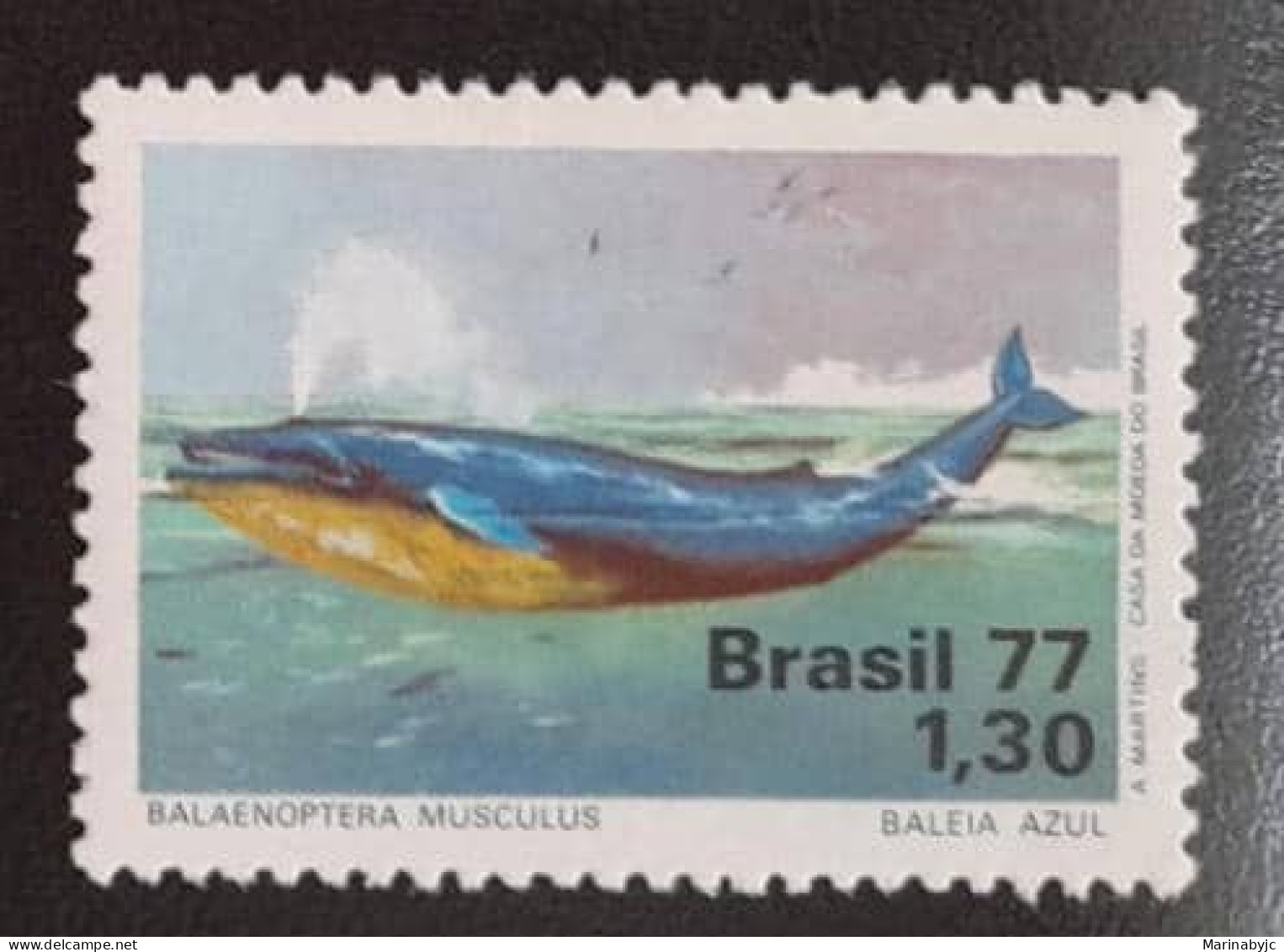 SD)1977. BRAZIL. BLUE WHALE. USED - Colecciones & Series