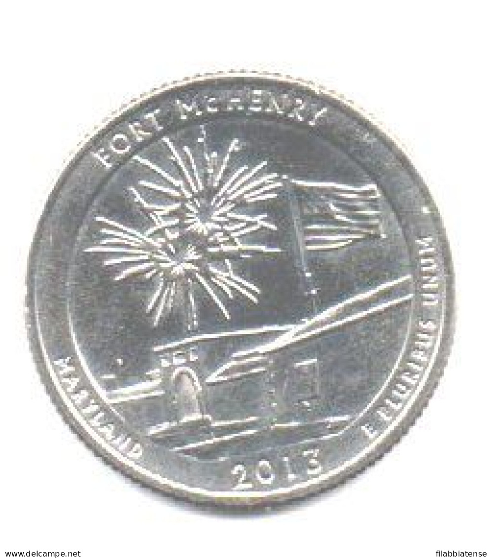 2013 - Stati Uniti 25 Cents - Quarter Fort McHenry   S     ------ - 2010-...: National Parks