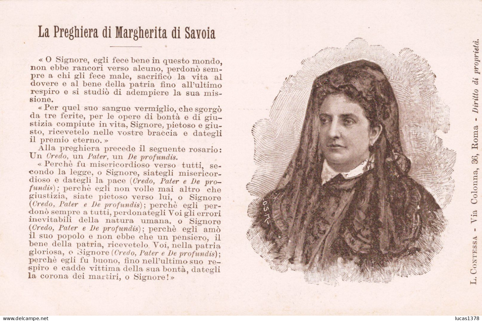 LA PREGHIERA DI MARGHERITA DI SAVOIA - Familles Royales