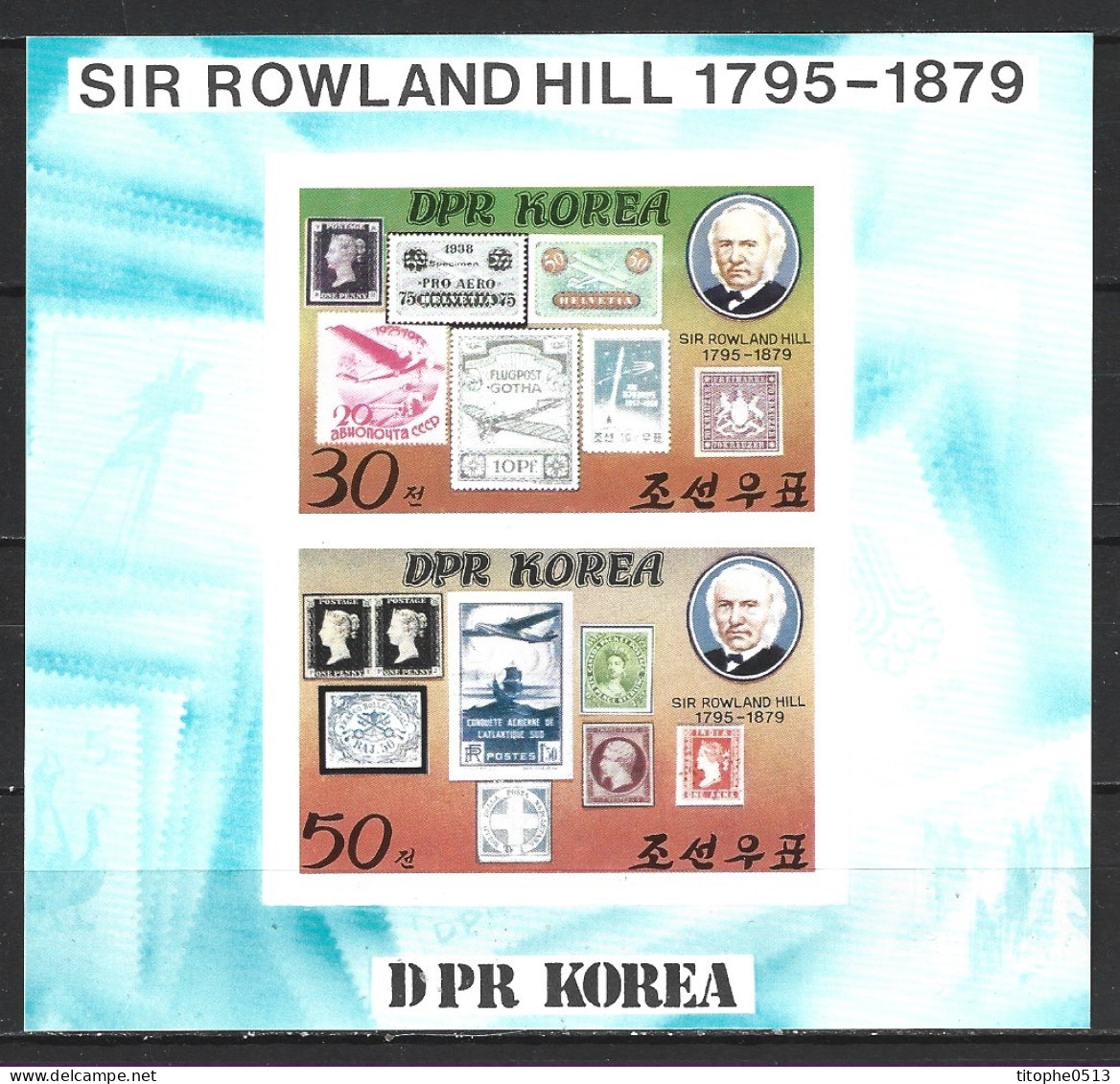 COREE DU NORD. BF NON DENTELE De 1979. Rowland Hill/Timbres Sur Timbres. - Rowland Hill