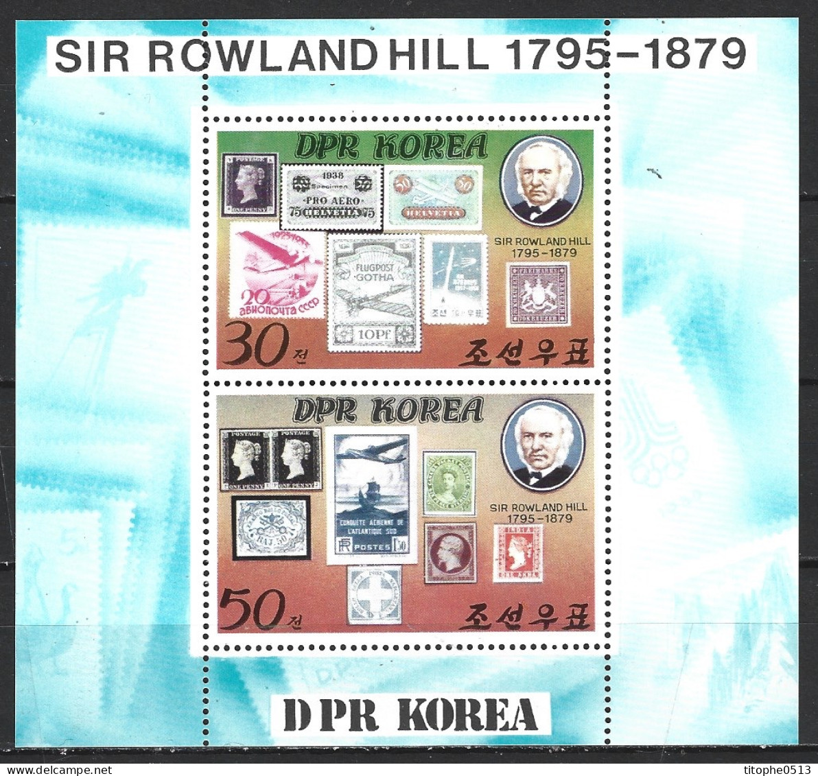 COREE DU NORD. BF De 1979. Rowland Hill/Timbres Sur Timbres. - Rowland Hill