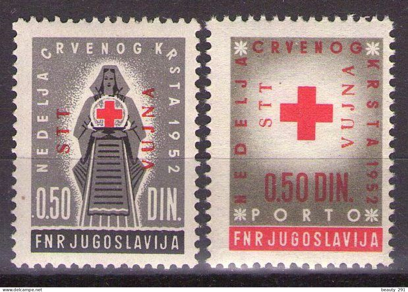 ITALIA - Trieste-Zona B -1952 - RED CROSS + PORTO - MNH**VF - Mint/hinged