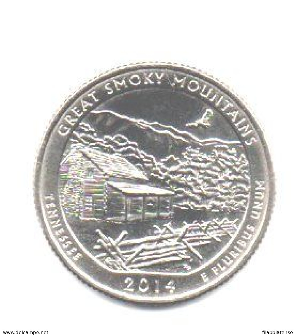 2014 - Stati Uniti 25 Cents - Quarter Great Smoky Mountains   S     ------ - 2010-...: National Parks