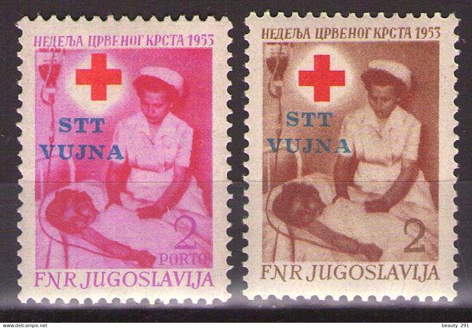 ITALIA - Trieste-Zona B -1953 - RED CROSS + PORTO  - MNH**VF - Ongebruikt