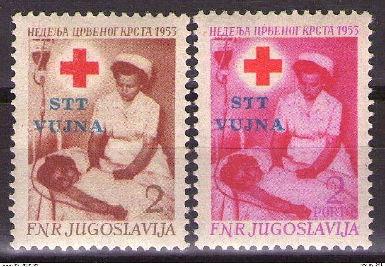 ITALIA - Trieste-Zona B -1953 - RED CROSS + PORTO  - MNH**VF - Neufs