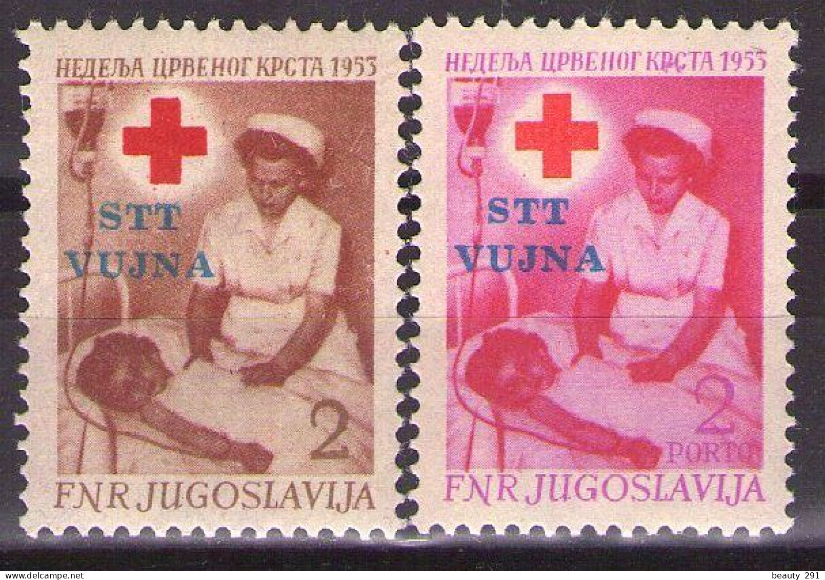 ITALIA - Trieste-Zona B -1953 - RED CROSS + PORTO  - MNH**VF - Mint/hinged