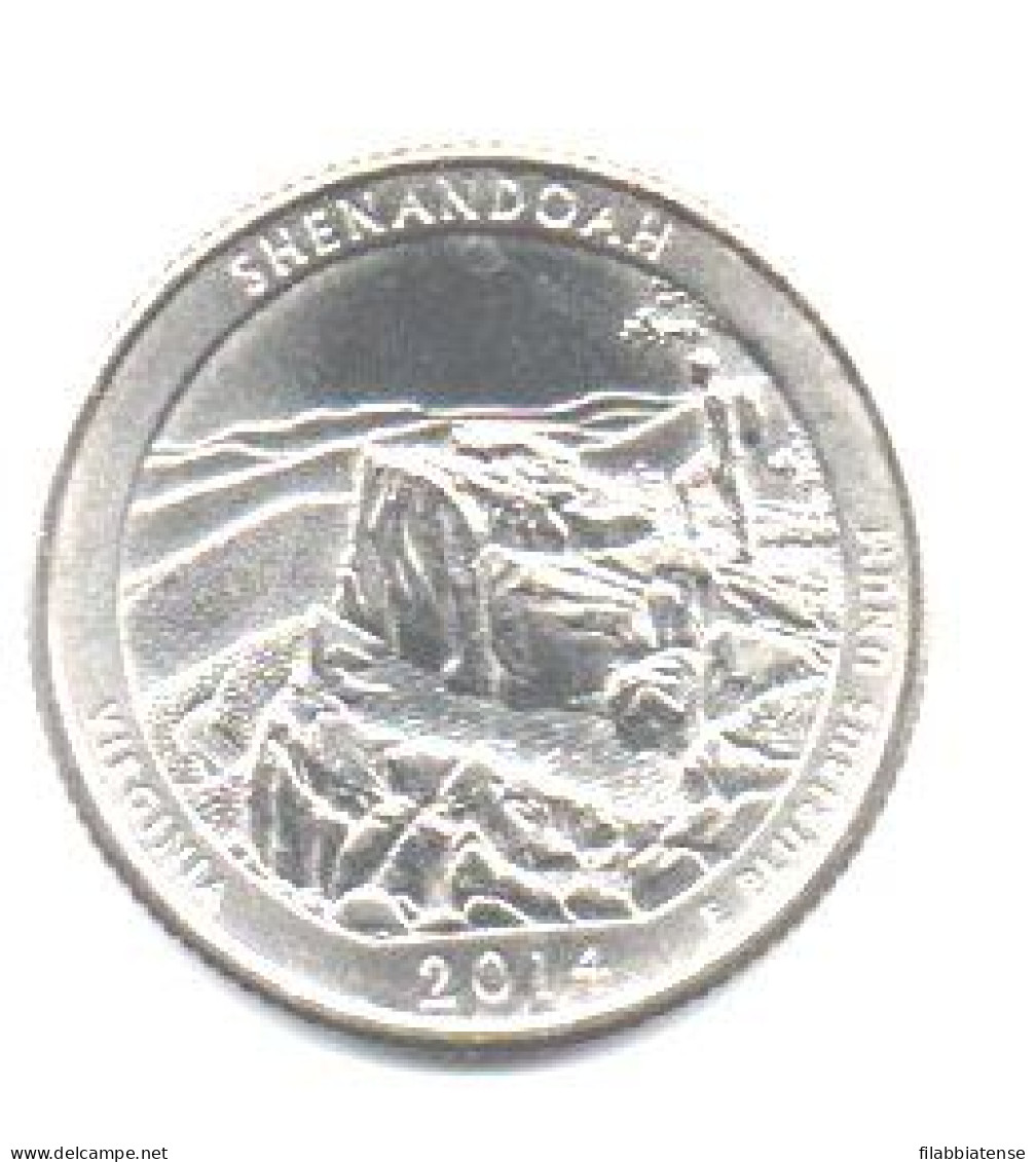 2014 - Stati Uniti 25 Cents - Quarter Shenandoah     D     ------ - 2010-...: National Parks