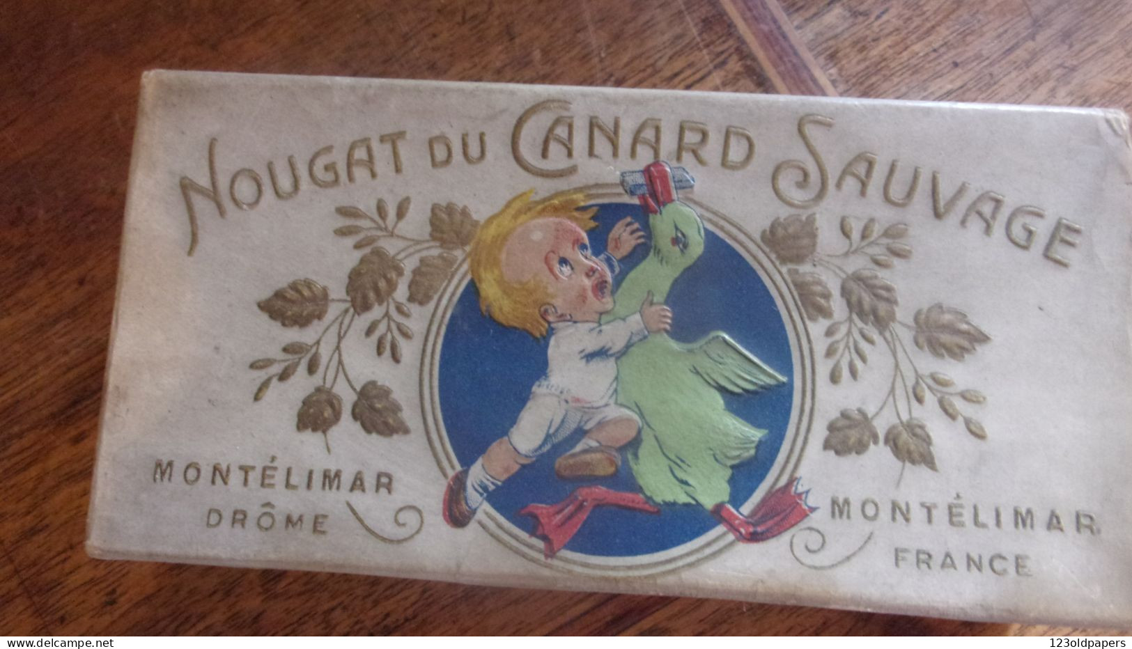 26- MONTELIMAR - RARE BELLE BOITE NOUGAT ANCIENNE CARTON AU  CANARD SAUVAGE - Montelimar