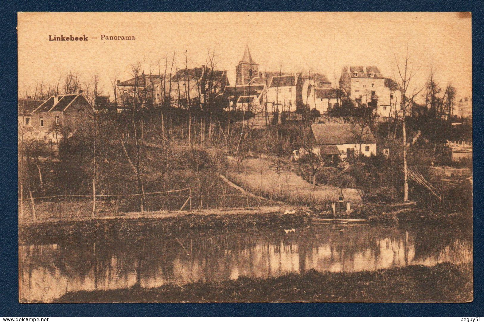 Linkebeek. Panorama Avec L'église Saint-Sébastien. 1931 - Linkebeek