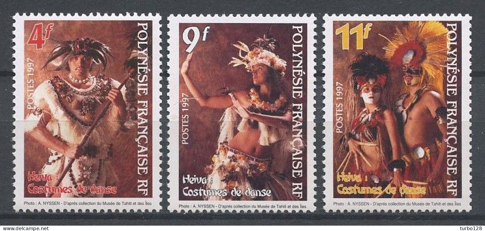 POLYNESIE 1997 N° 533/535 ** Neufs MNH Superbes Heiva Costumes De Danse Danseur Dance Suits - Neufs