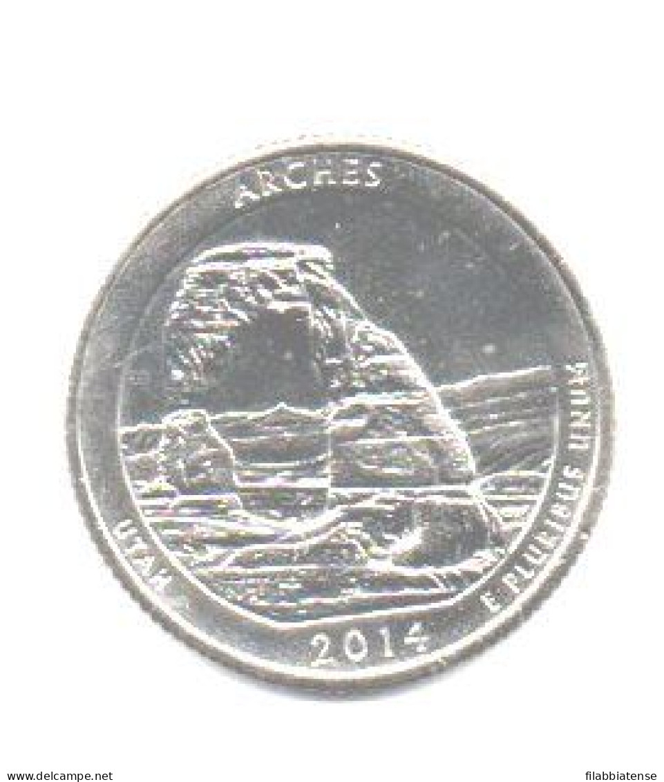 2014 - Stati Uniti 25 Cents - Quarter Arches   S     ------ - 2010-...: National Parks