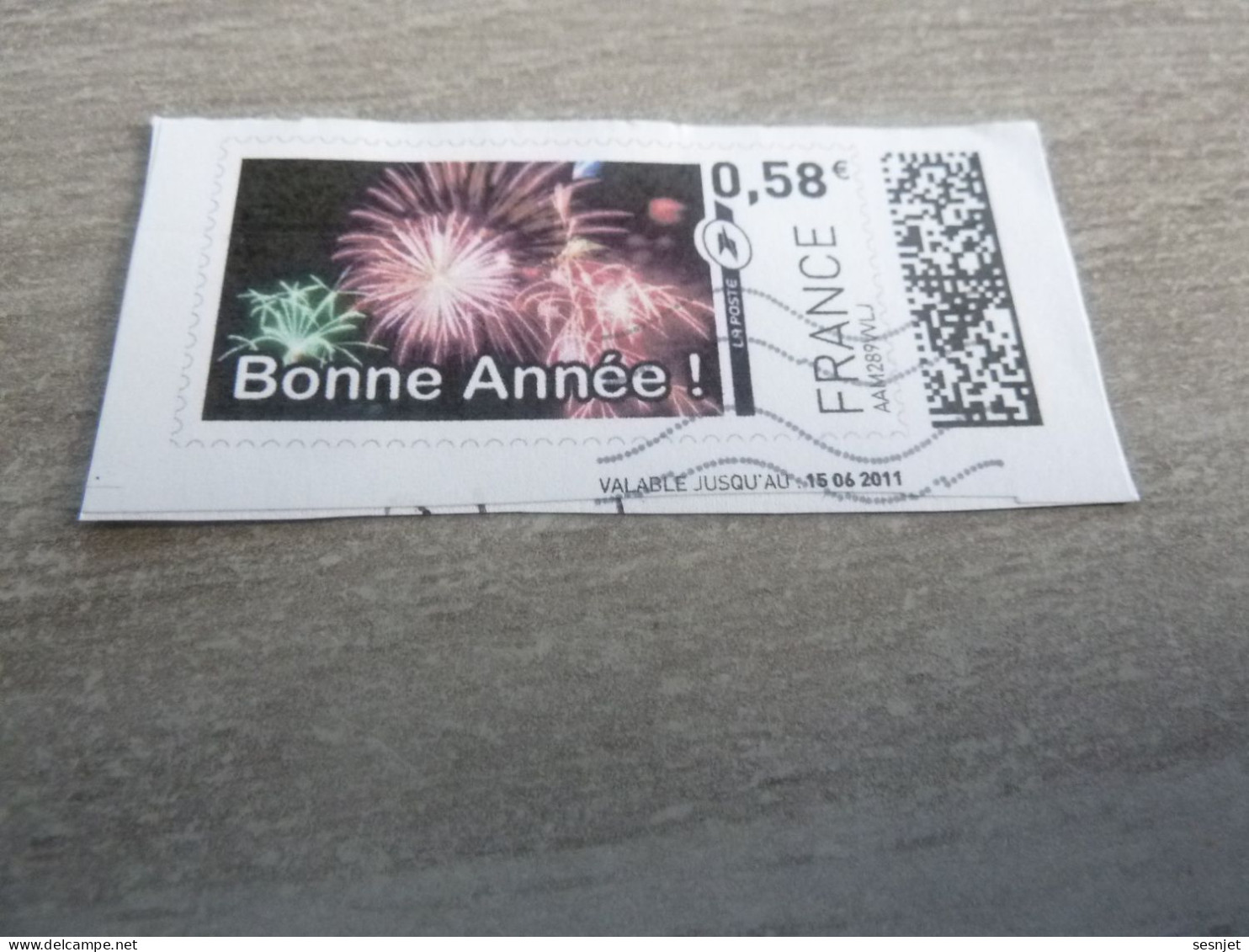 Mon Timbre En Ligne - 0.58 € - Bonne Année - Qr Code - Multicolore - Oblitéré - Année 2010 - - 2001-2010