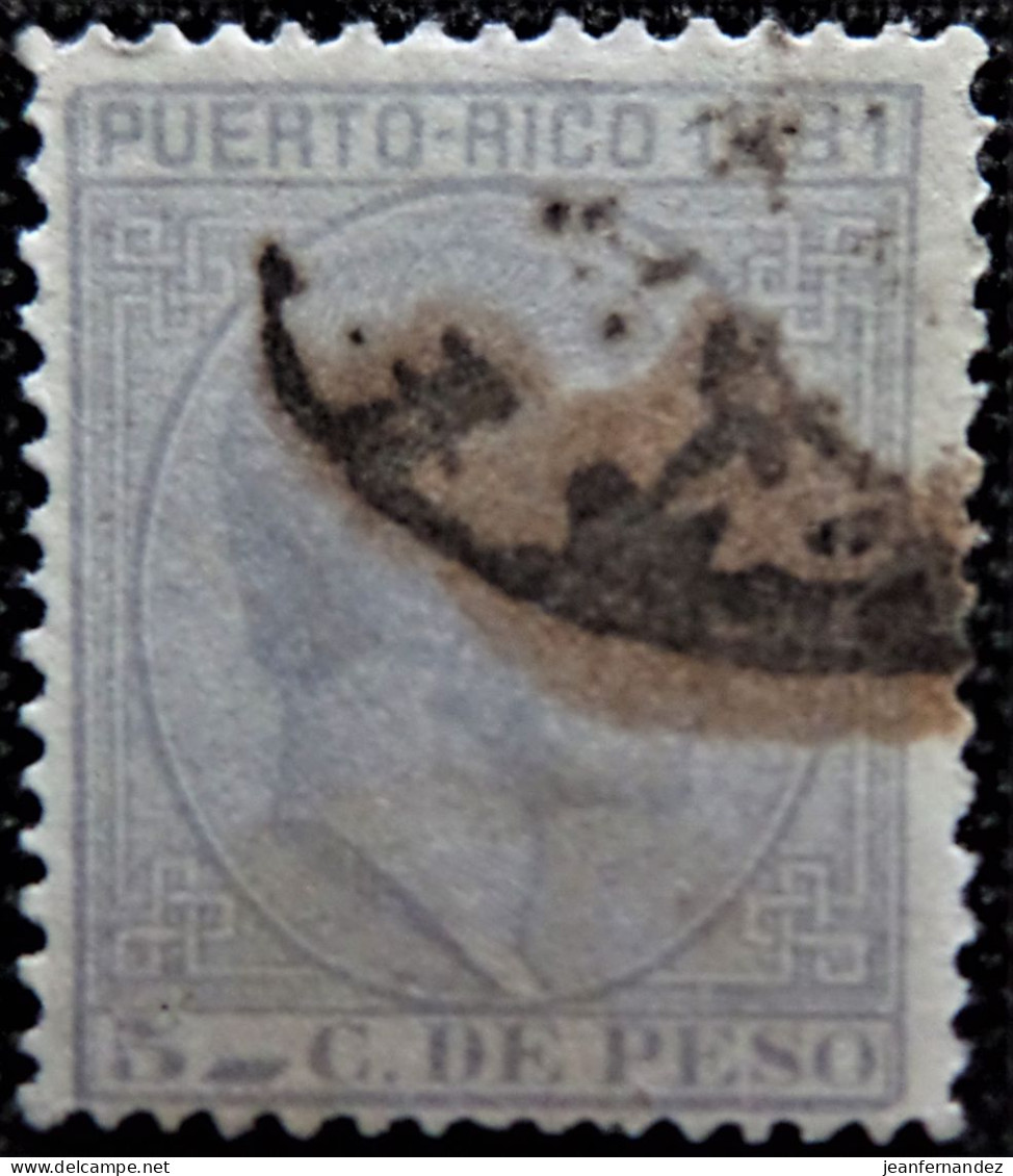 Espagne > Colonies Et Dépendances > Puerto Rico 1881 King Alfonso XII  Inscription "PUERTO-RICO 1881 Edifil N° 51 - Puerto Rico