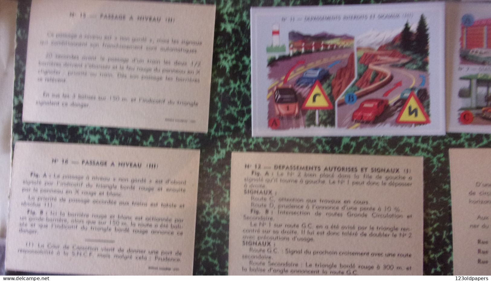 VINTAGE LOT DE 16 IMAGES SCOLAIRE ECOLE BON POINT SECURITE ROUTIERE VERS 1960 - Otros & Sin Clasificación