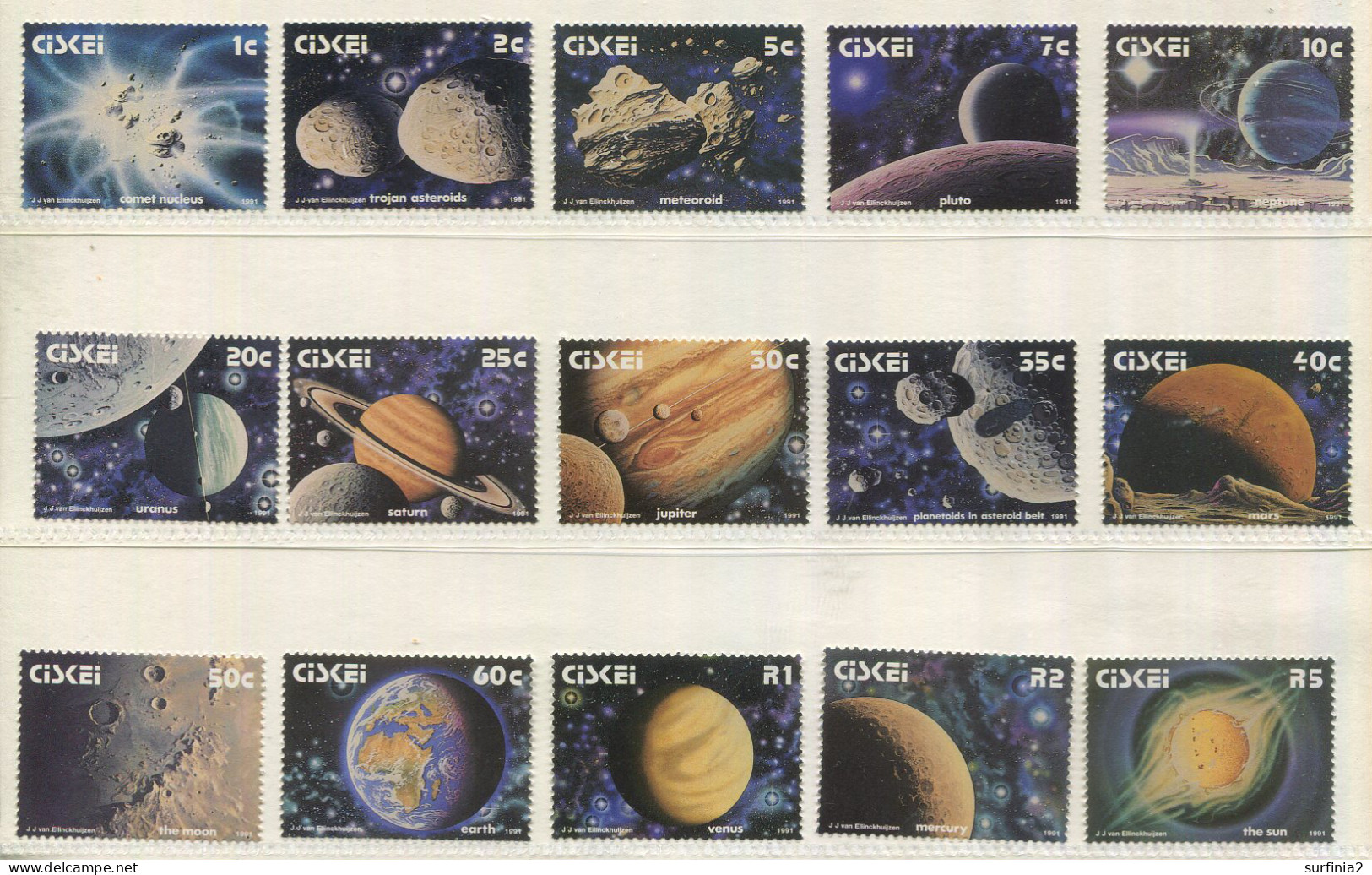 STAMPS - CISKEI - 1991 SOLAR SYSTEM SET MNH - Ciskei