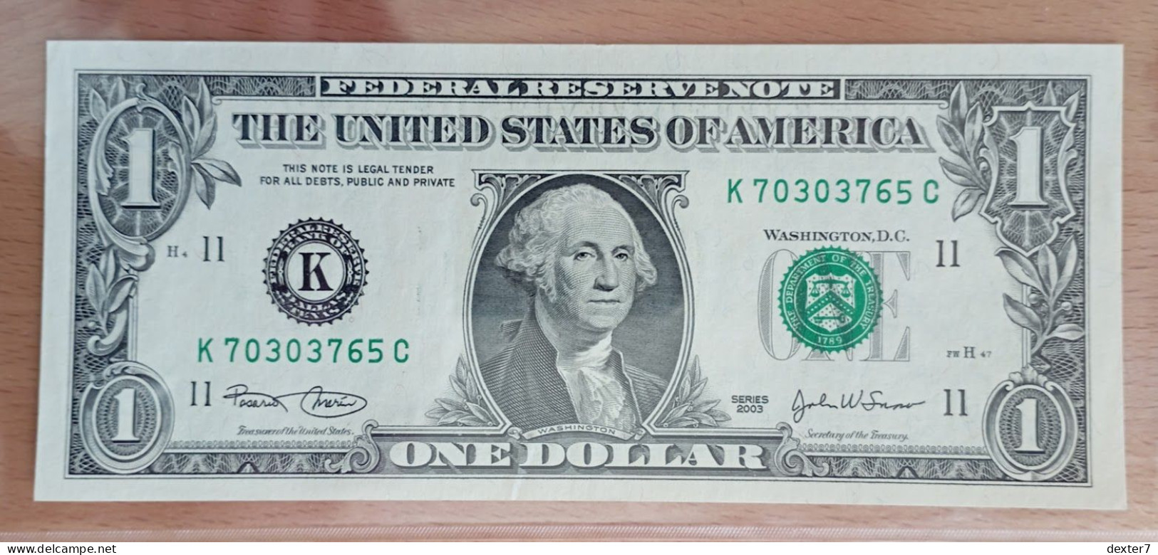 USA 1 Dollar 2003 K11 Dallas - Bilglietti Della Riserva Federale (1928-...)