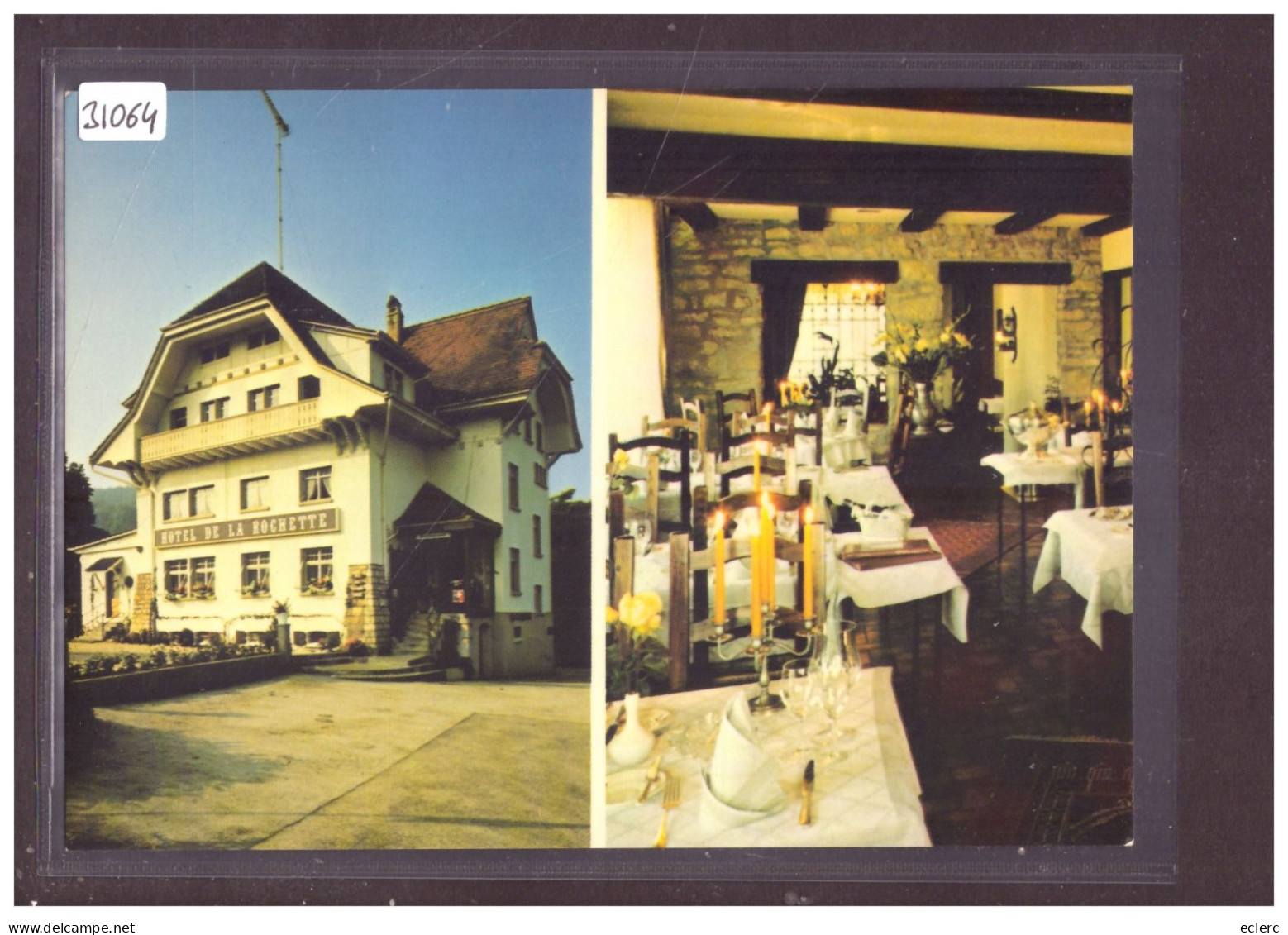 FORMAT 10x15cm - BONCOURT - HOTEL RESTAURANT DE LA ROCHETTE - TB - Boncourt