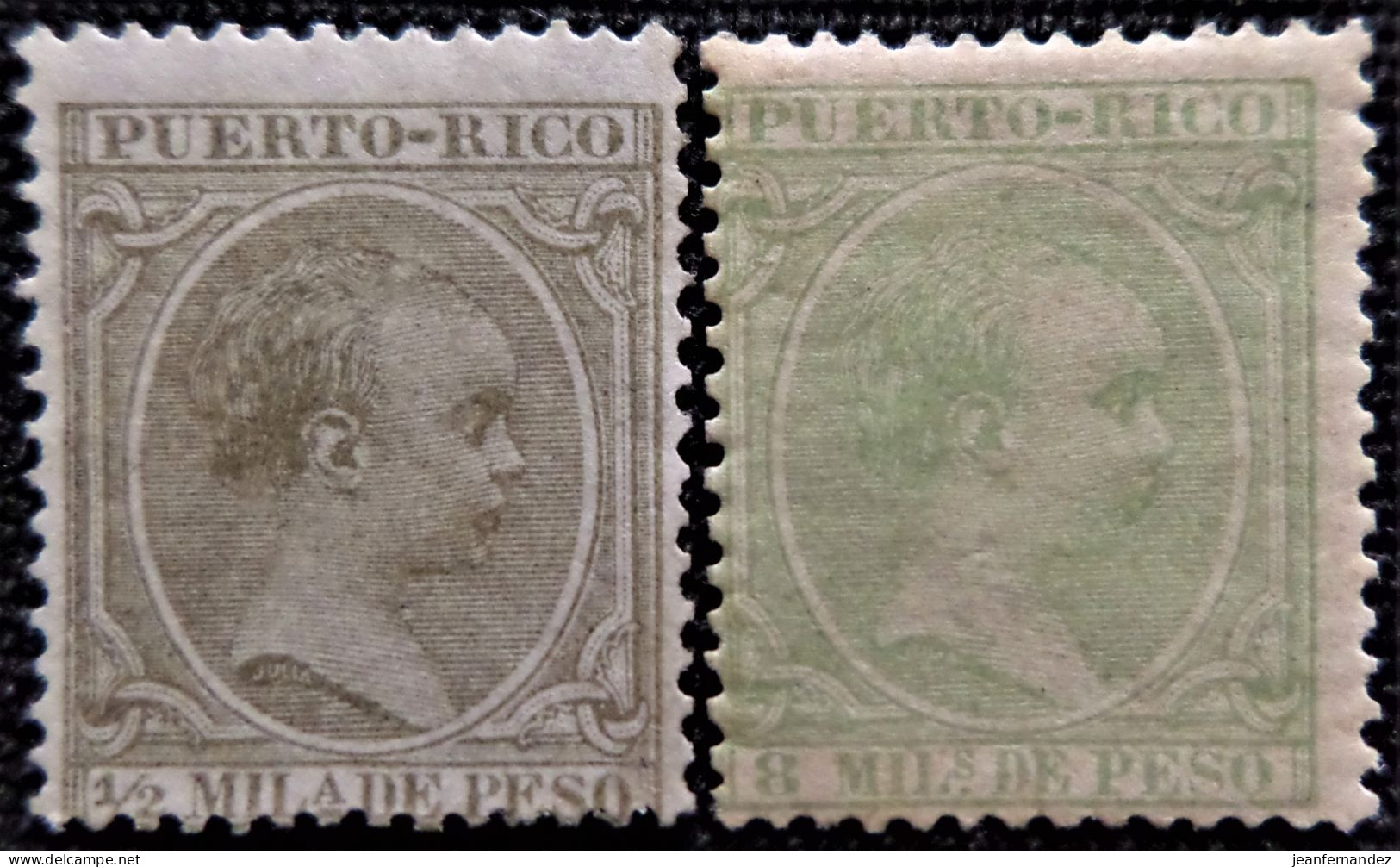 Espagne > Puerto Rico 1891 King Alfonso XIII  Edifil N° 86 Et 91 - Puerto Rico