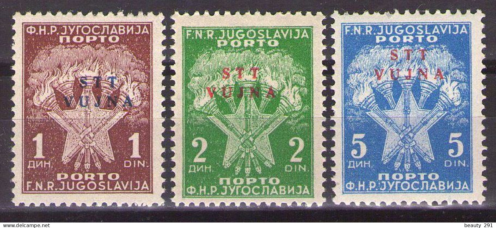 ITALIA - Trieste-Zona B -1952 - Mi 11-13 - POSTAGE DUE - MNH**VF - Segnatasse