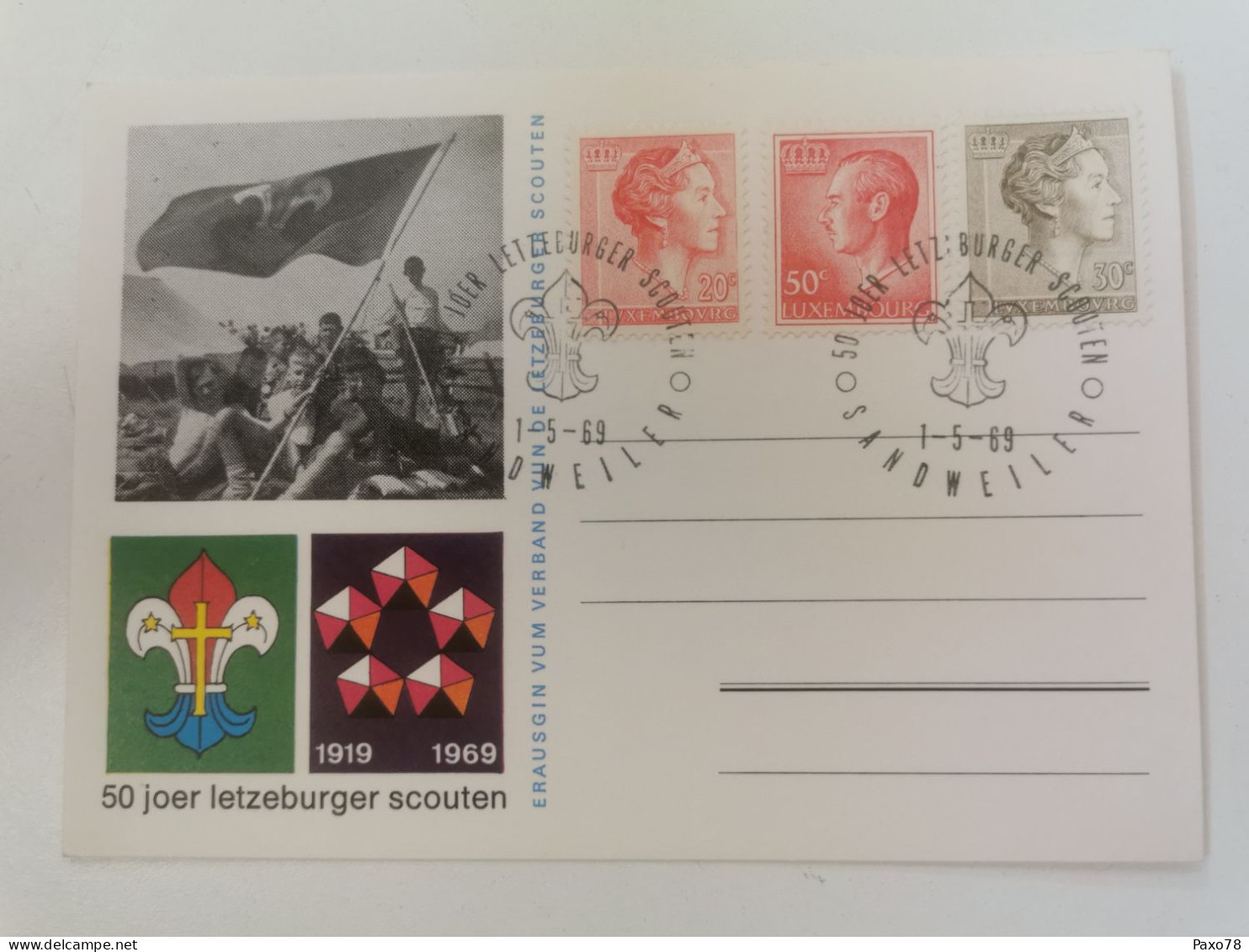 50 Joer Letzeburger Scouten 1969 - Cartes Commémoratives