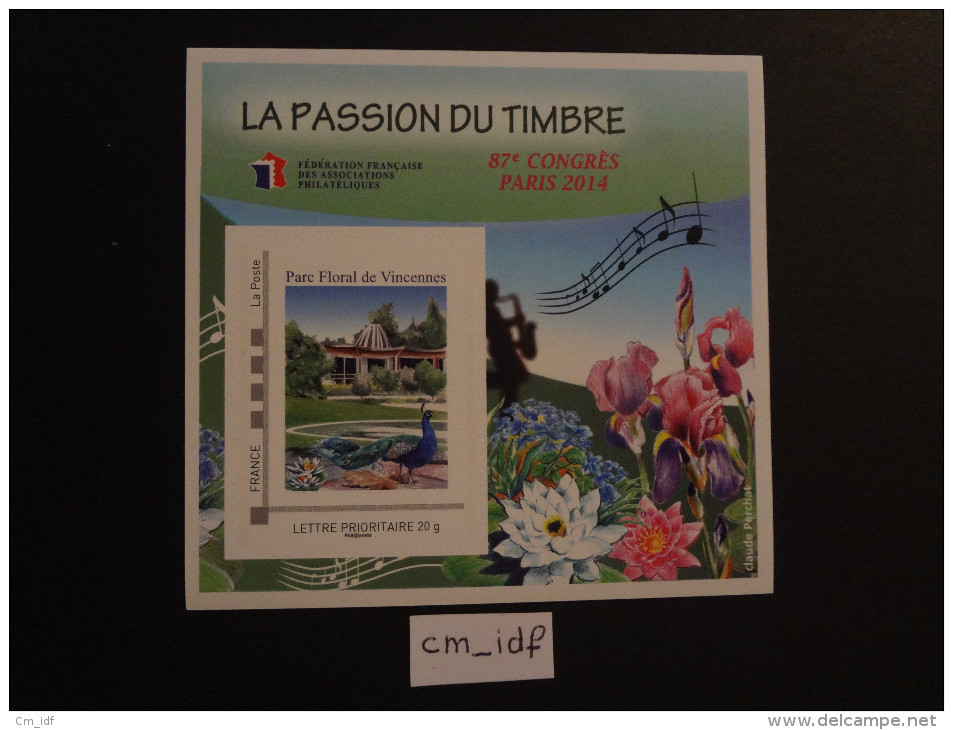 FRANCE 2014 BLOC FFAP "LA PASSION DU TIMBRE " 87ème CONGRÈS PARIS 2014 PARC FLORAL DE VINCENNES - FFAP