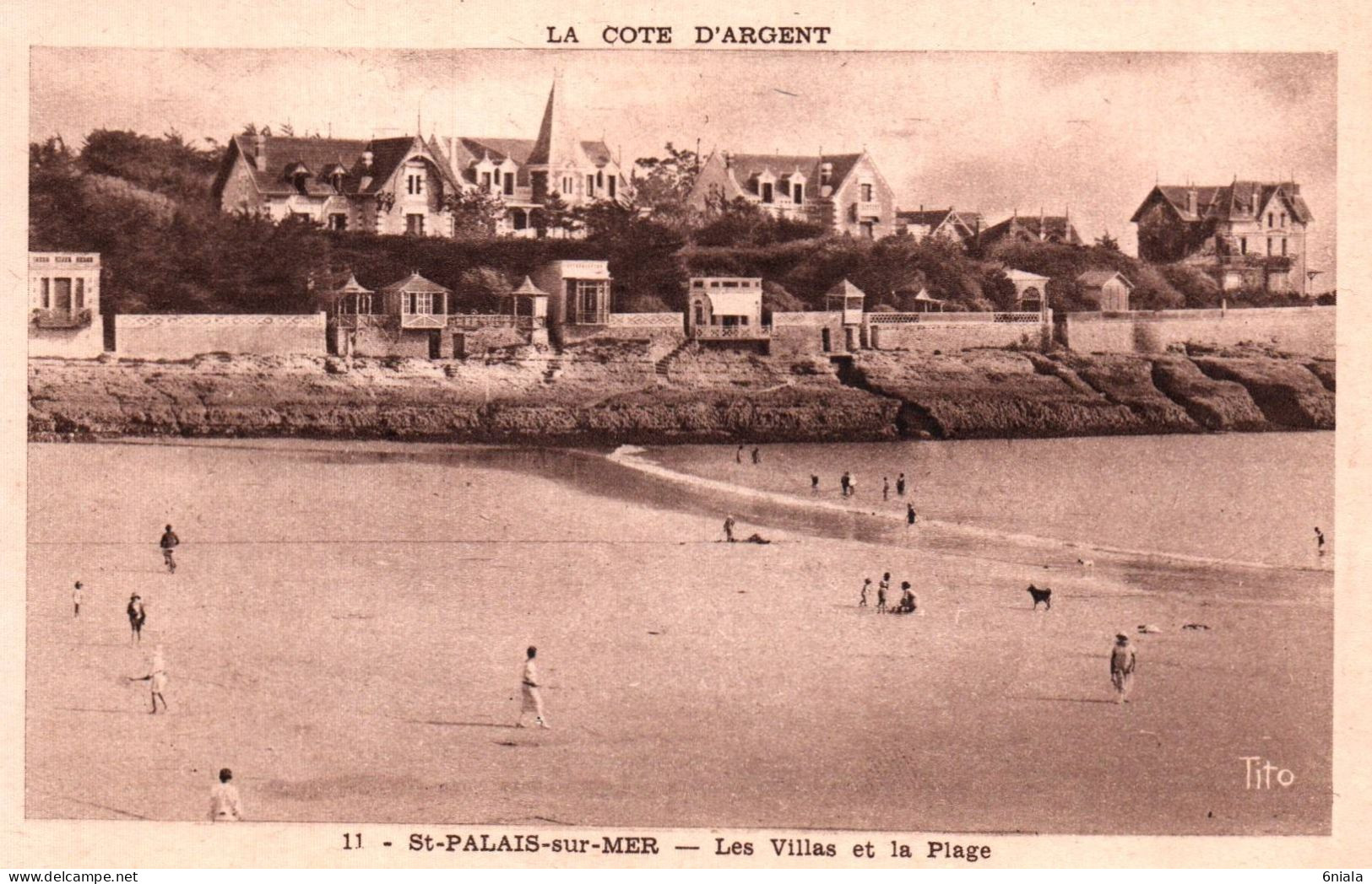 19423  SAINT PALAIS  SUR MER  Les Villas Et La Plage  ( 2 Scans) 64 - Saint Palais