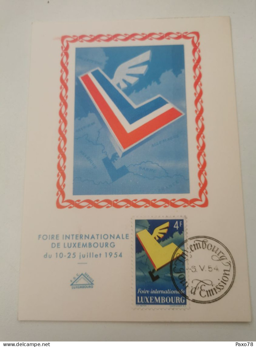 Luxembourg, Foire Internationale Du Luxembourg 1954 - Cartes Commémoratives