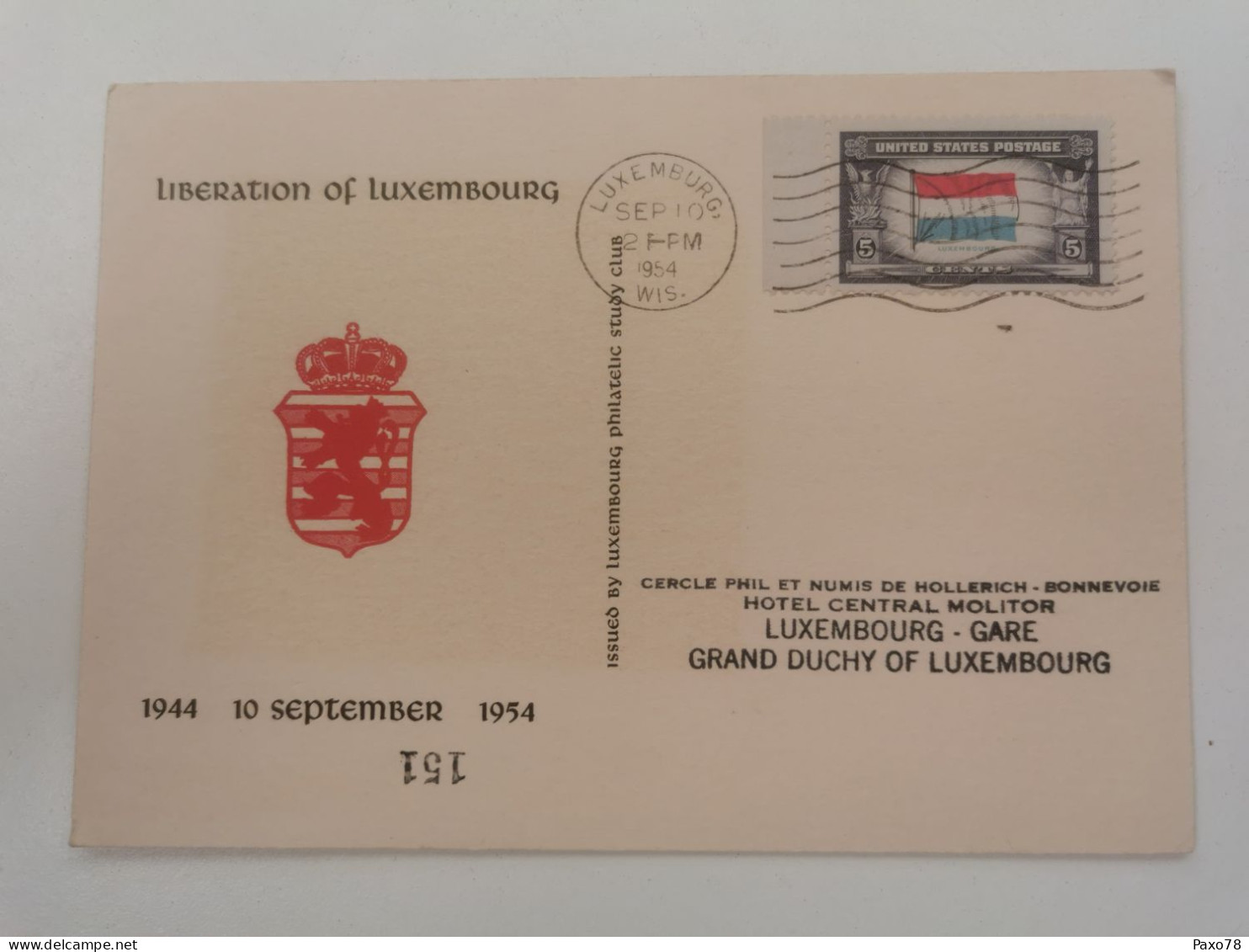 Luxembourg, Libération Du Luxembourg WW2 - Commemoration Cards