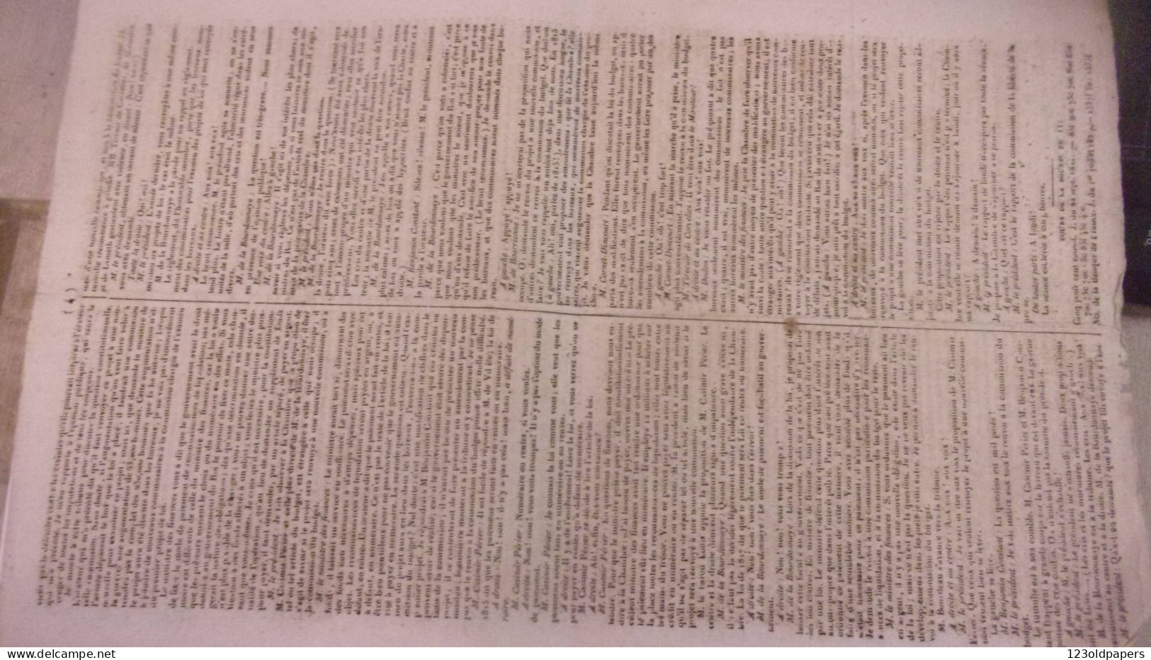 RARE 1822 LE DRAPEAU BLANC JOURNAL POLITIQUE LITTERATURE THEATRES N°12 DENTU DUC D ORLEANS DUCHESSE DE BOURBON - 1801-1900