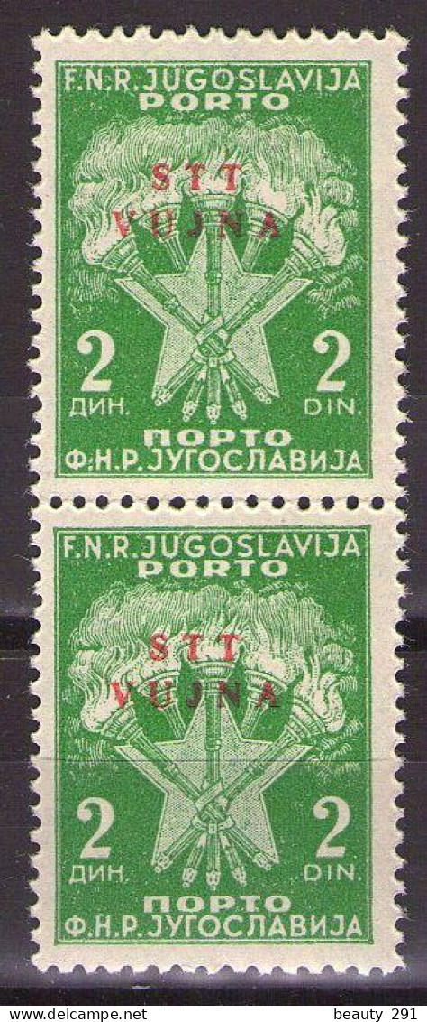 ITALIA - Trieste-Zona B -1952 - Mi 12 X 2 - POSTAGE DUE - MNH**VF - Postage Due