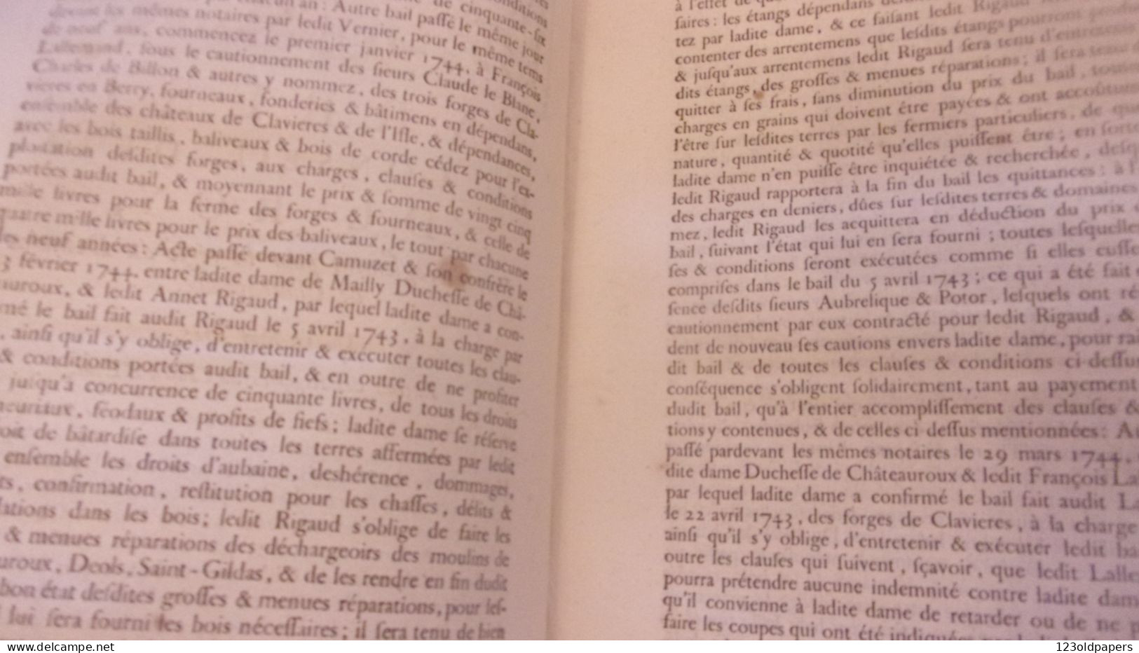 1745 BERRY INDRE CHATEAUROUX ARREST CONSEIL ETAT DU ROY PORTANT REGIE DU DOMAINE DE CHATEAUROUX - Documenti Storici