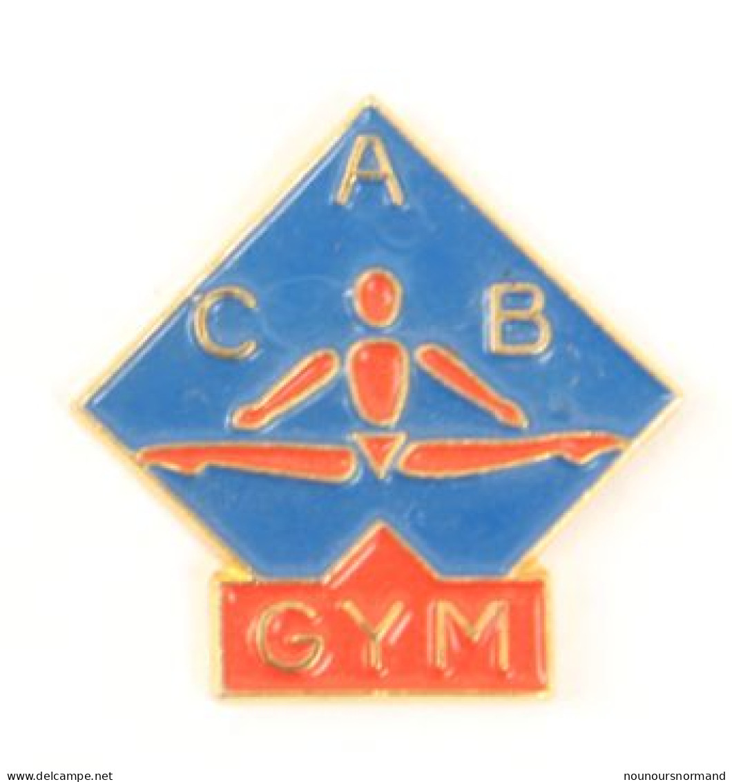 Pin's Bègles (33) - C.A.B GYM - Club Athlétique Béglois - Gymnaste - AB Publiman - M742 - Gymnastics