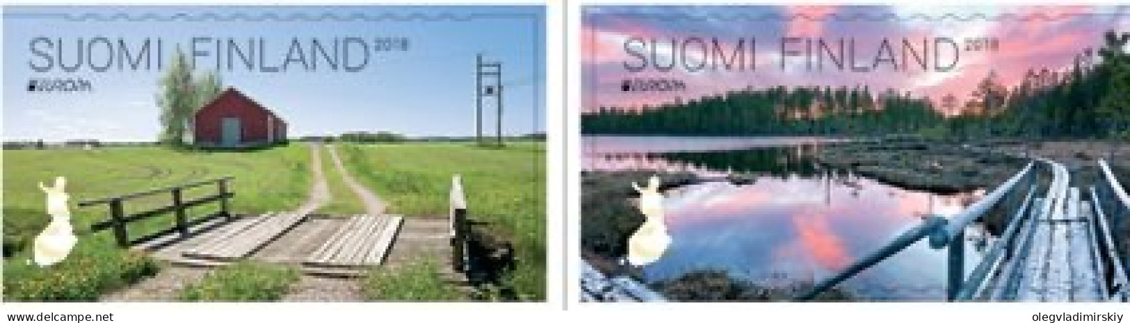 Finland Finlande Finnland 2018 Europa CEPT Bridges Set Of 2 Stamps Mint - 2018