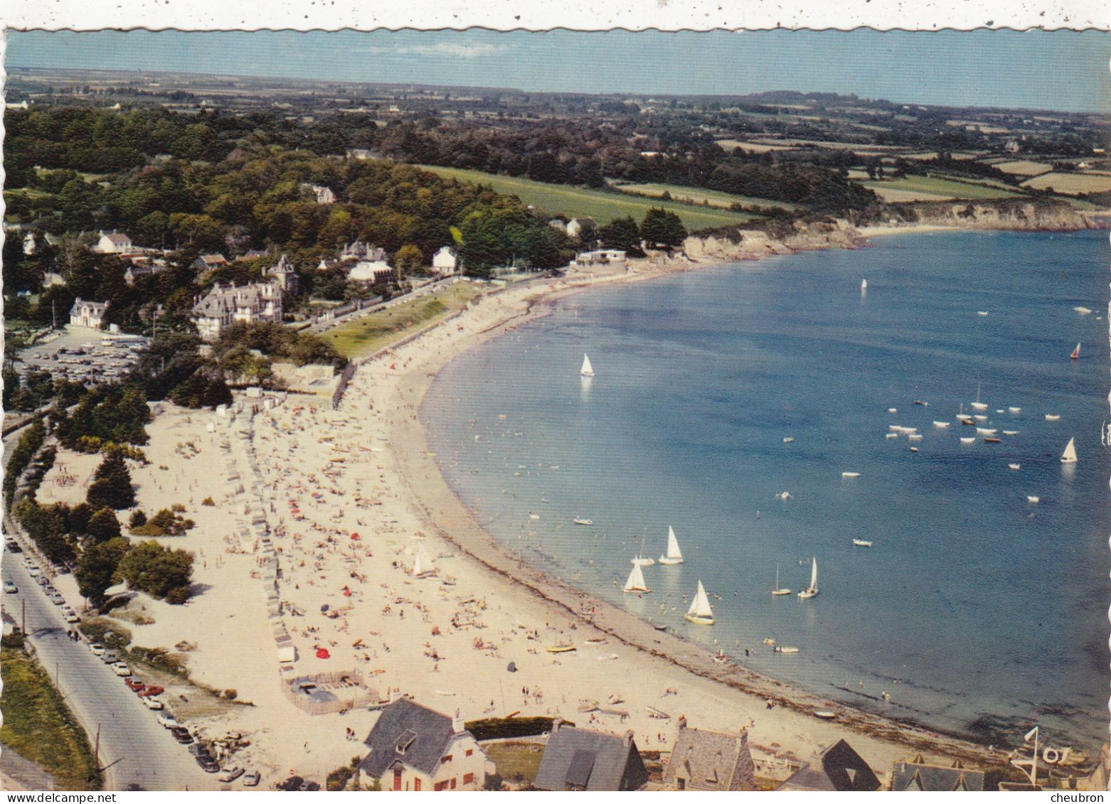 29 . PLOUGONVELIN- LE TREZ HIR. CPSM. VUE AERIENNE. VUE GENERALE DE LA PLAGE. ANNEE 1970 + TEXTE - Plougonvelin