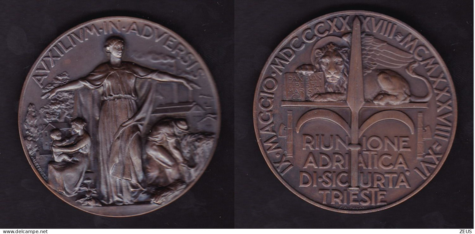 MEDAGLIA RIUNIONE ADRIATICA SICURTA TRIESTE 1938 - Italy