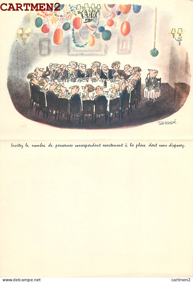 SERIE DE 9 GRANDS MENUS ILLUSTRATEUR SEMPE HUMOUR PUBLICITE MEGABYL MENU " 13 X 18 CM FERME " 