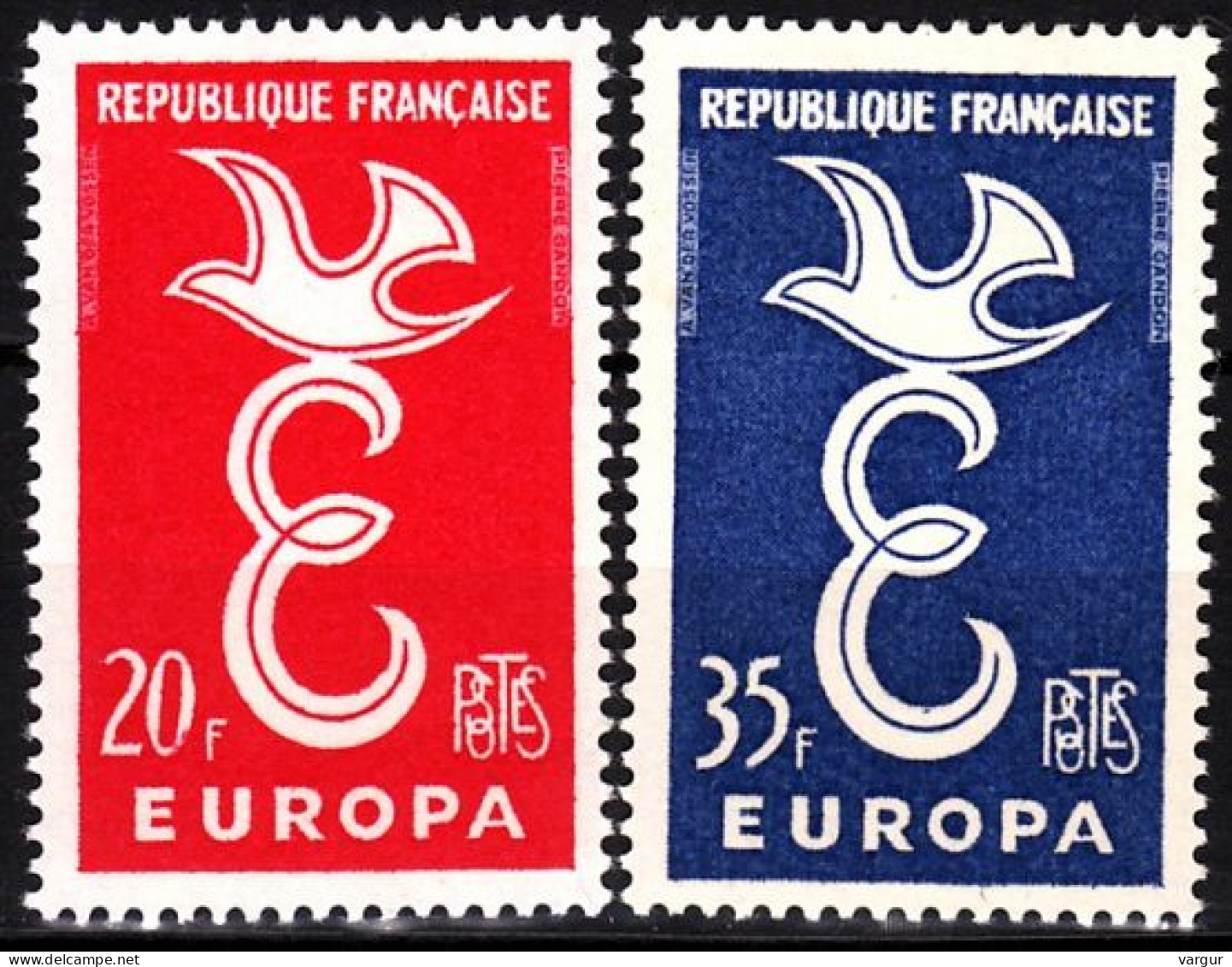 FRANCE 1958 EUROPA. Complete Set, MNH - 1958