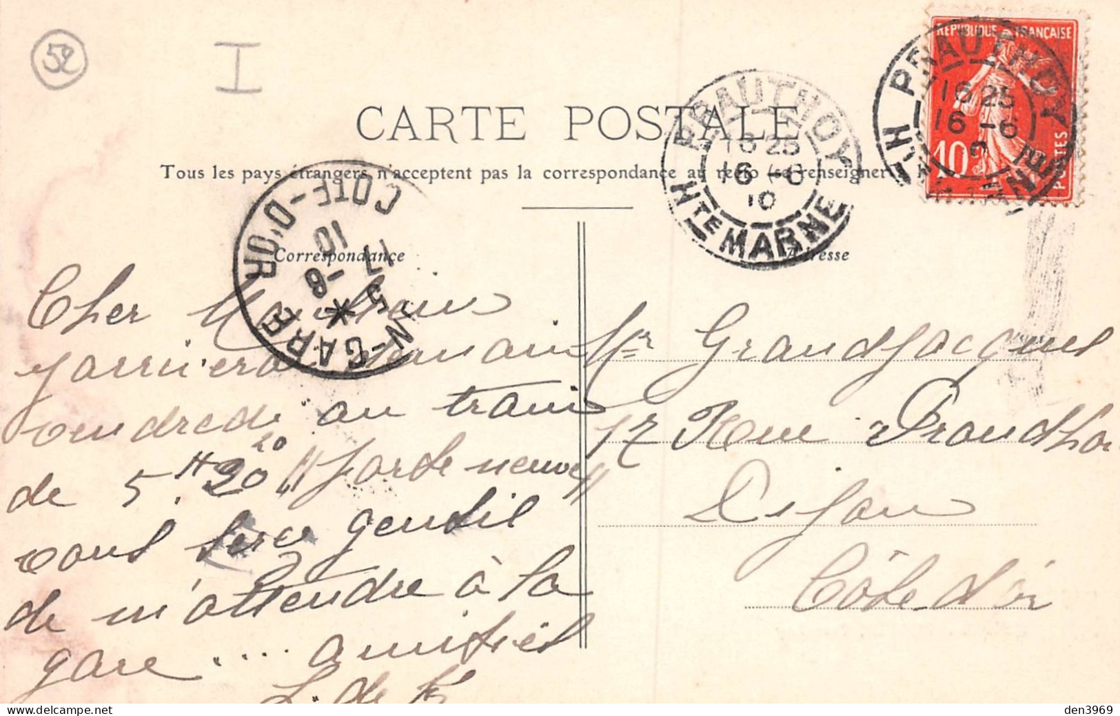 PRAUTHOY (Haute-Marne) - Un Coin Du Cray - Arbre - Voyagé 1910 (2 Scans) Grandjacques, 17 Rue Proudhon à Dijon 21 - Prauthoy