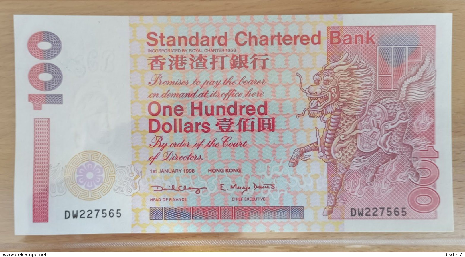 Hong Kong 100 Dollars 1998 Standard Chartered UNC - Hongkong