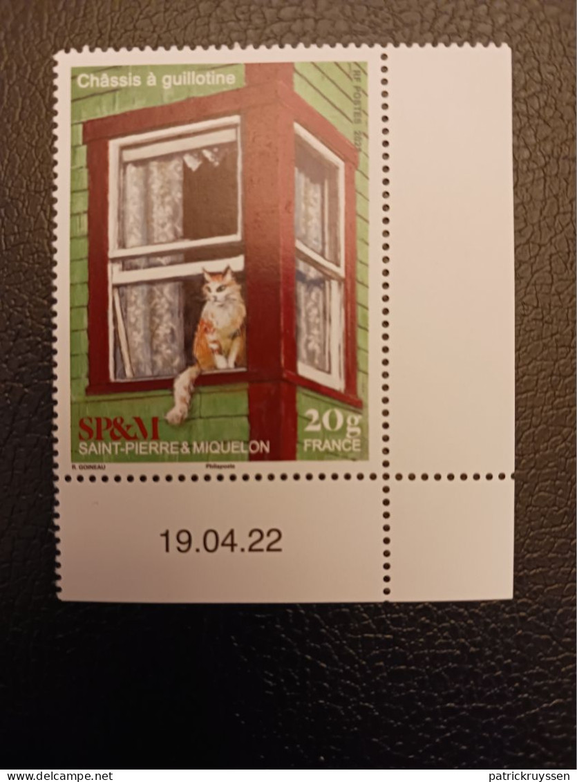 Saint Pierre Miquelon 2022 SPM Chassis Guillotine Frame Window Fenetre Cat 1v Mnh CORNER DATE - Unused Stamps