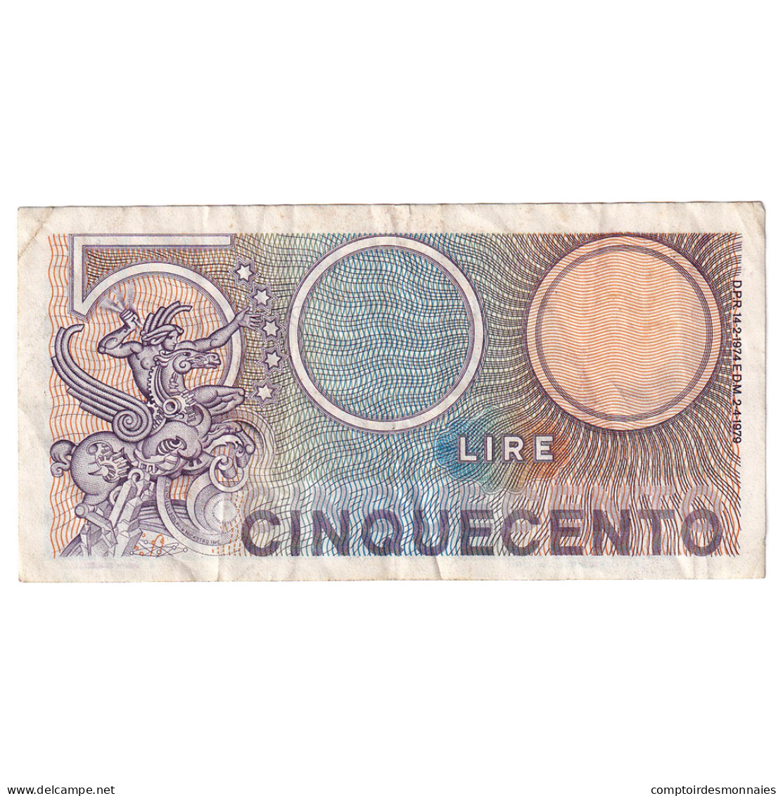 Billet, Italie, 500 Lire, 1976, 1976-12-20, KM:94, TTB - 500 Liras