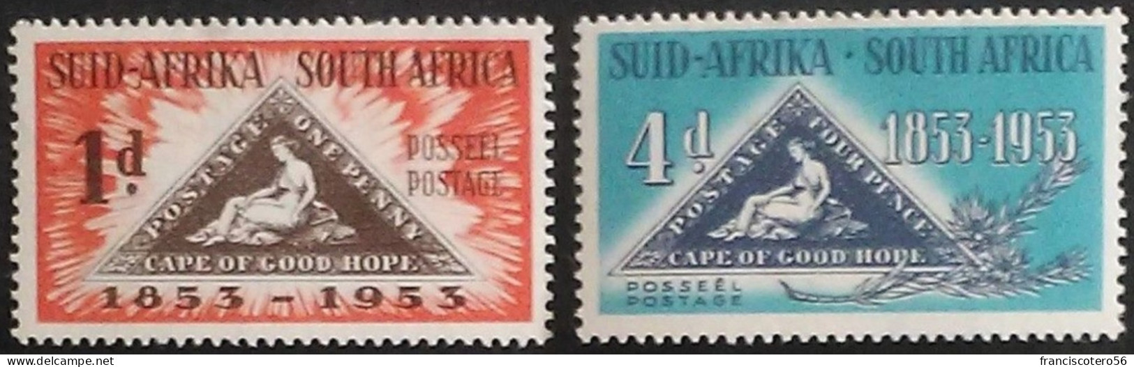 Unión Sudafricana: Año. 1953 - (Centenario Cabo Hope. 1853 -1953).SG. Número, *144/145 - Muy Buenos Ejemplares. - Unused Stamps