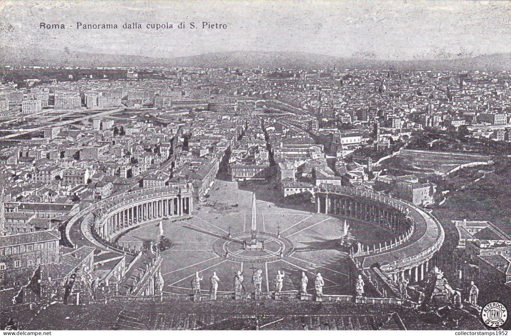 CPA  - PANORAMA DALLA CUPOLA DI S. PIETRO, TH ESQUARE, STATUES, BUILDINGS, ROME - ITALY - Viste Panoramiche, Panorama